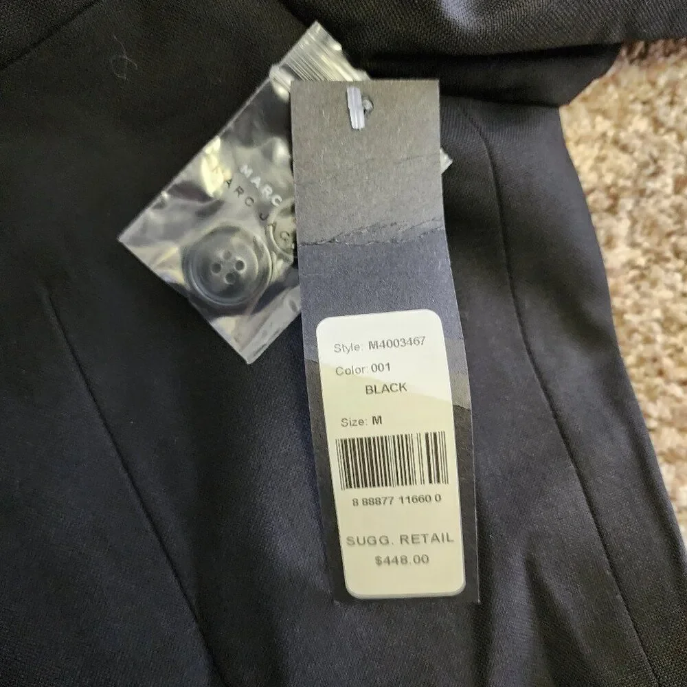 Marc Jacobs Men’s 100% Wool Black Blazer NWT